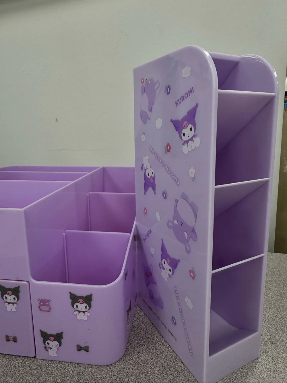 Kuromi Purple Desk Organizer 4 piece